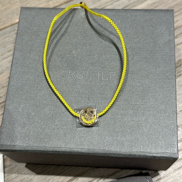 Nwt RUIFIER yellow gold cord bracelet in box stacking armparty - Picture 1 of 3